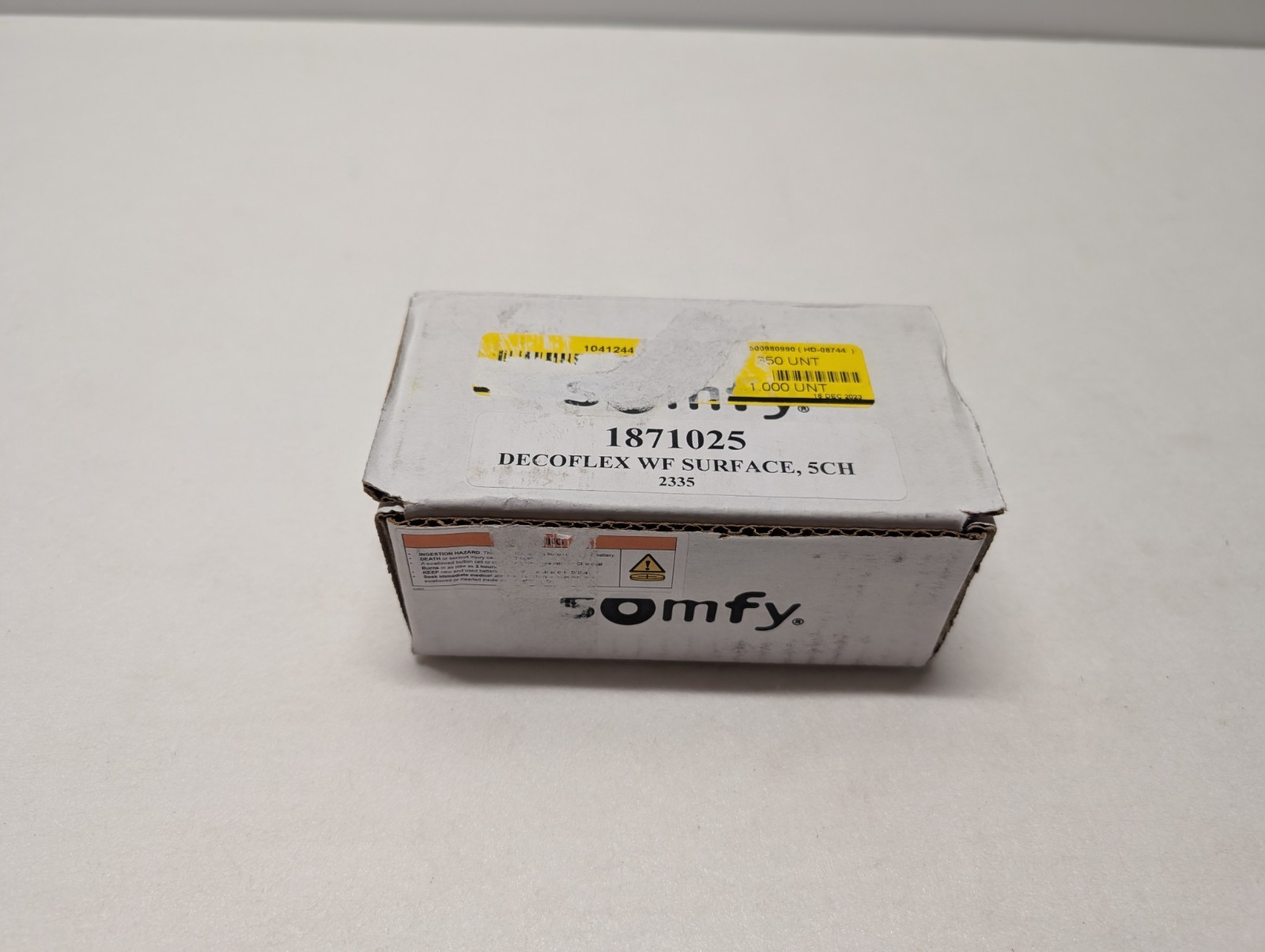 Somfy Decoflex WF Surface Mount 5ch RTS Remote Keypad White -Shades, Blinds, Etc