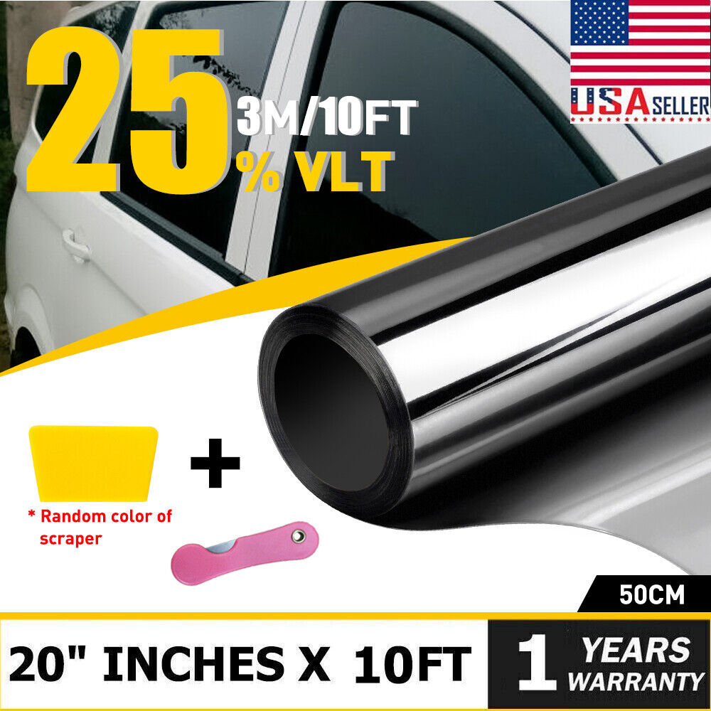 20″x10ft Uncut Roll Window Tint Film 5% 15% 25% 35% VLT Car Home Office Glass