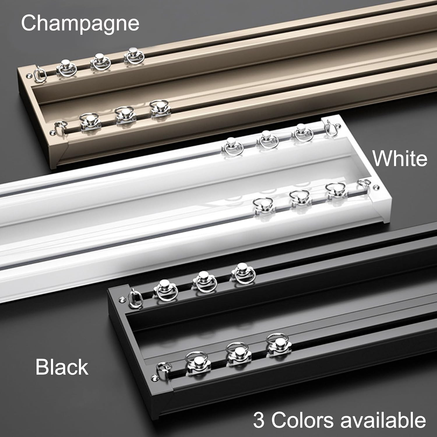 Double Rail Ceiling Curtain Track System – 4.5M White Sliding Drapes