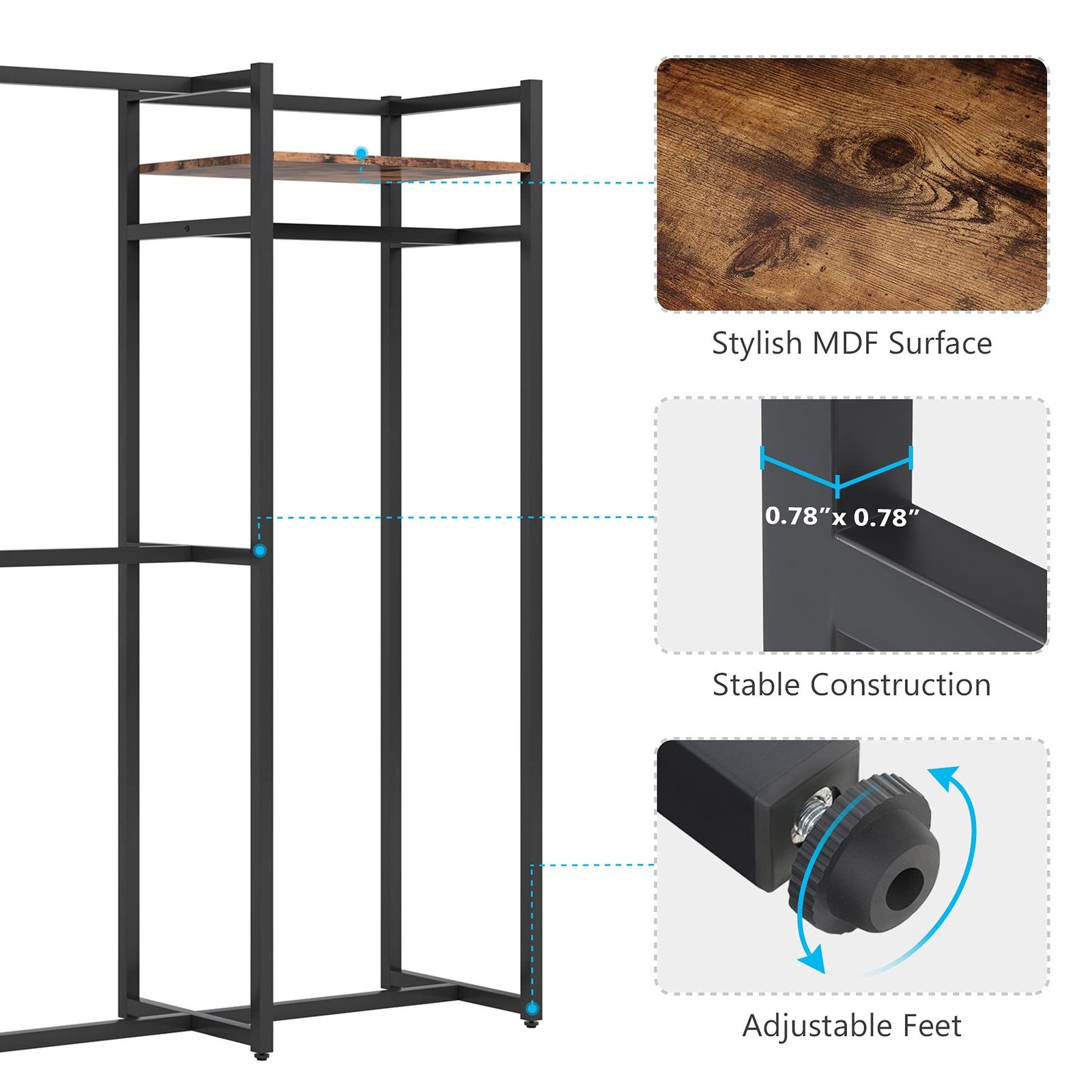 Tribesigns Garment Rack Heavy Duty Clothes Rack, Free Standing Closet Organiz…