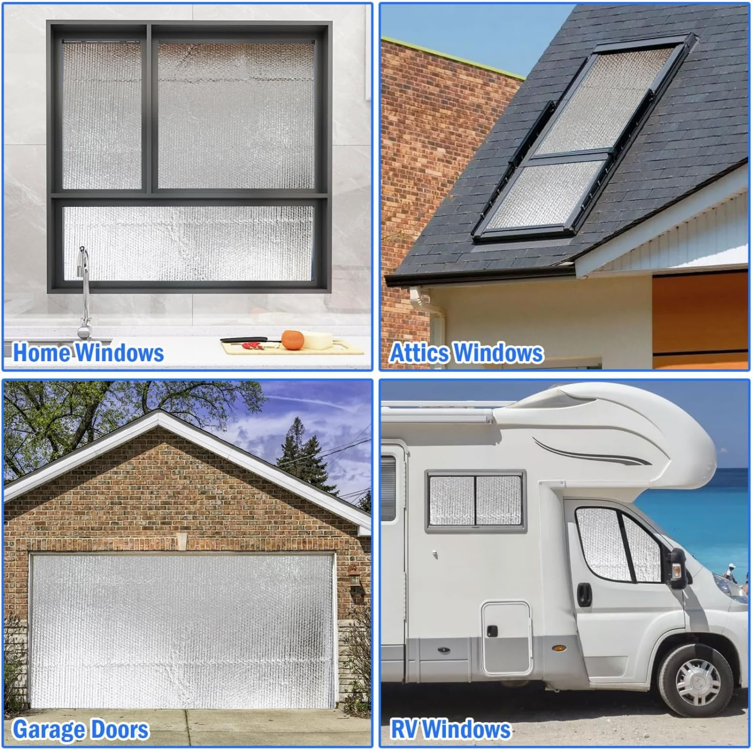 Double Reflective Insulation 48 in X 10 FT RV Window Insulation