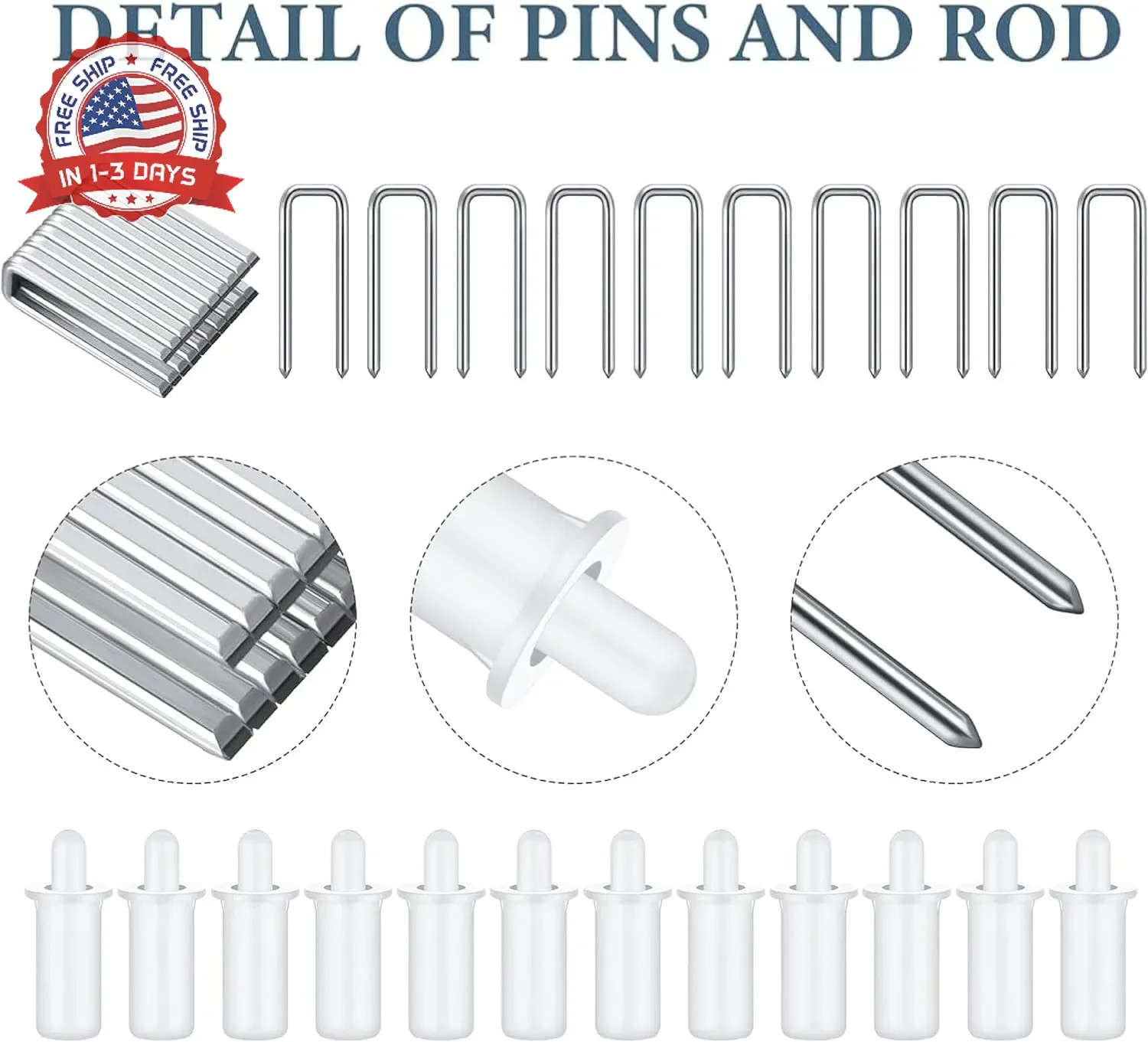 40 Pieces Plantation Shutter Repair Tool Set, Including 20 Spring Loaded Shutter