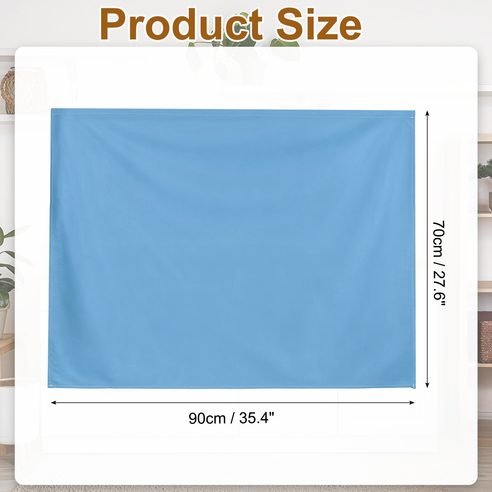 Cabinet Curtains Dust Proof Kitchen Privacy Curtain (35.4″x27.6″ Blue)