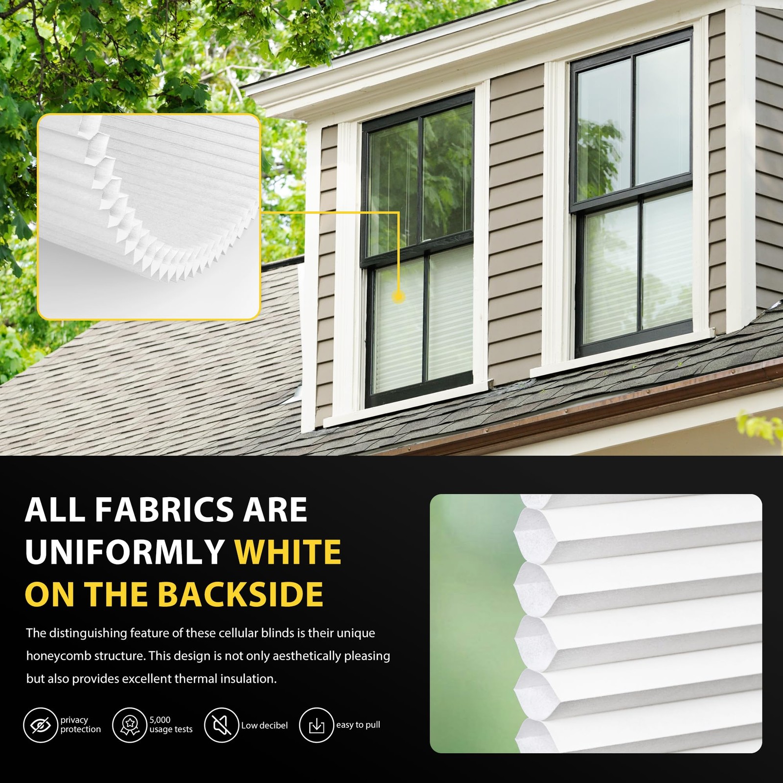 Unishades Top Down Bottom Up Cellular Shades – Light Filtering Uni001-Tdbulf