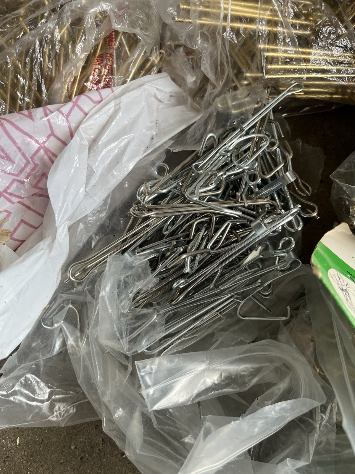 Over 10lbs Of Drapery Hooks, Various Sizes And Types. Some Gold Some Silver