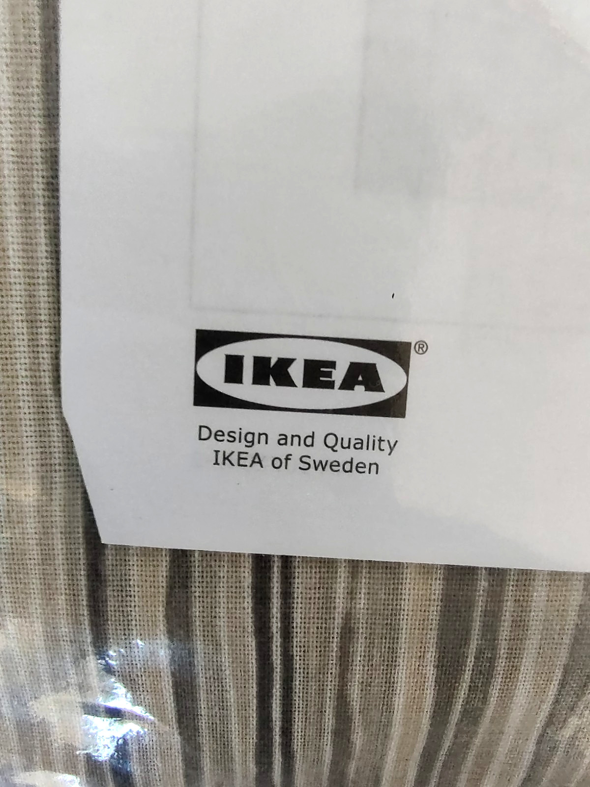 IKEA Dagrun Grey Beige Striped Curtains 2 Panels 57″x 98 1/2″ New NIP
