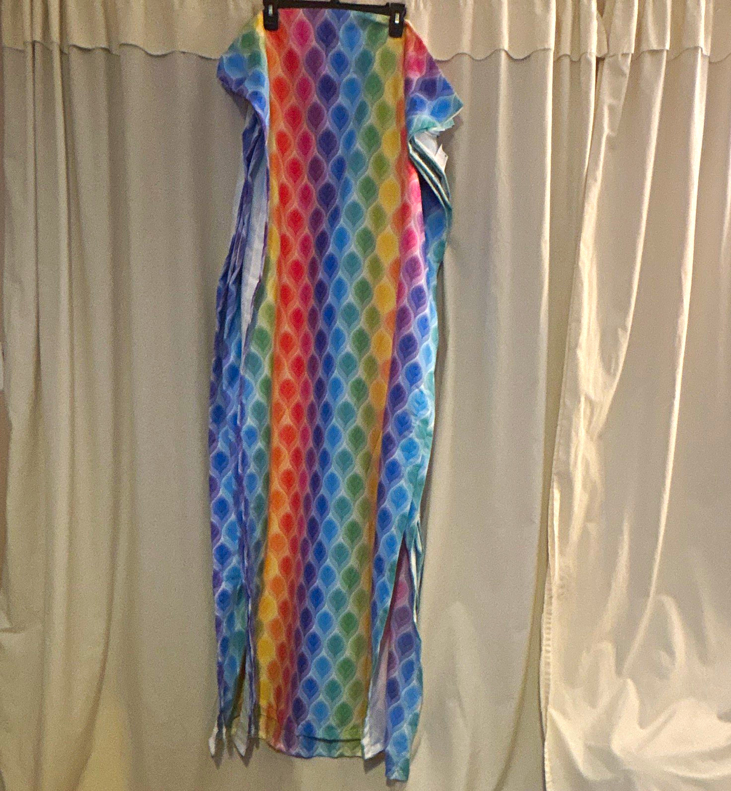 4 Multicolor curtain panels 29×63
