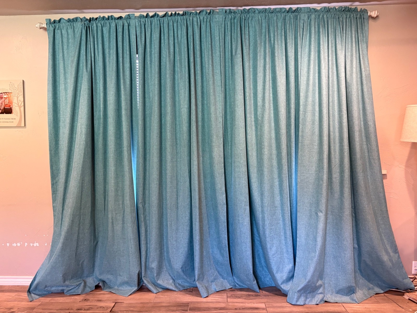 Teal 100% black out curtains