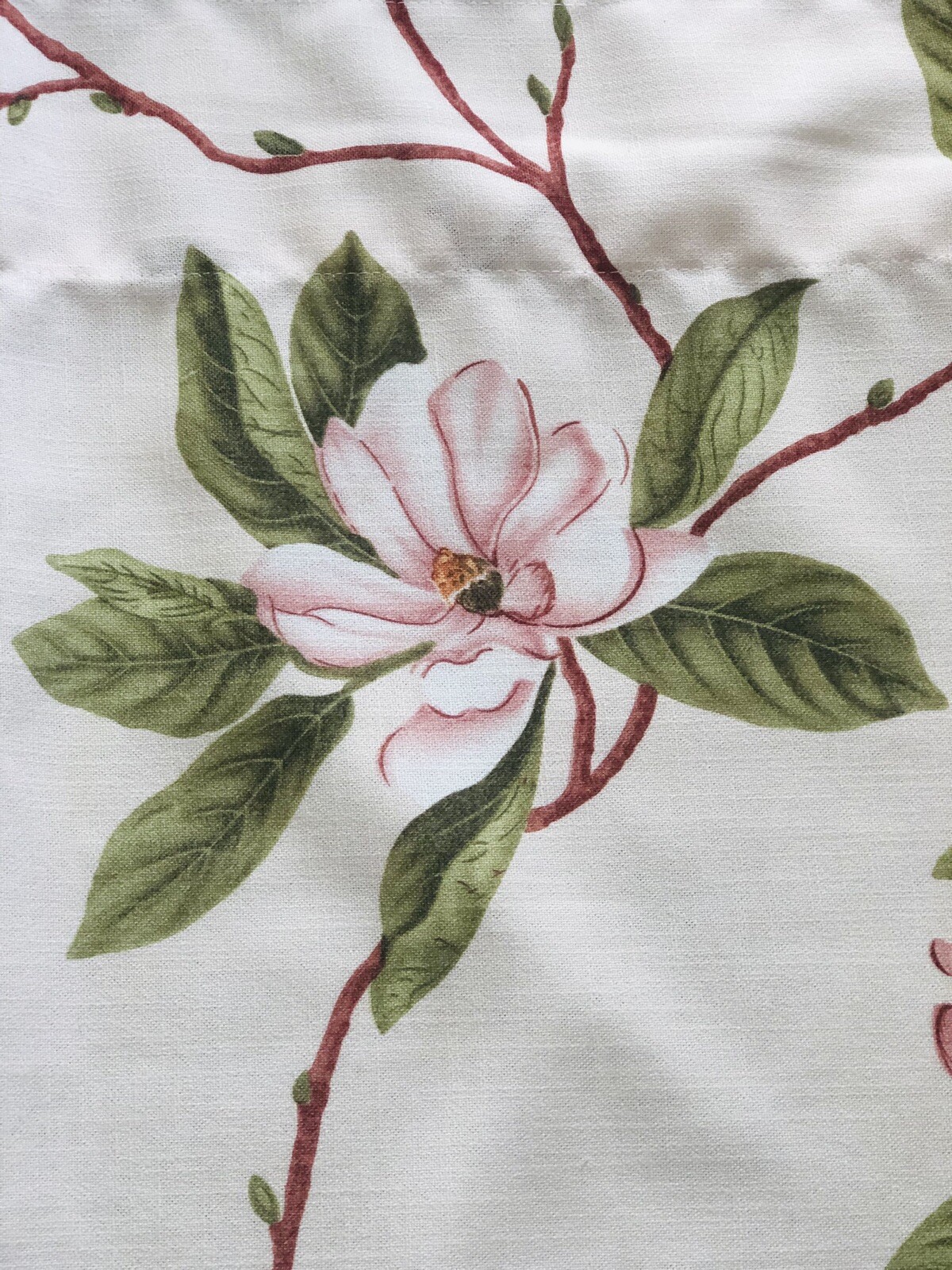 VOGOL Floral Print On Cream Valance, Rod Pocket Curtain 20.5”W x 53”H