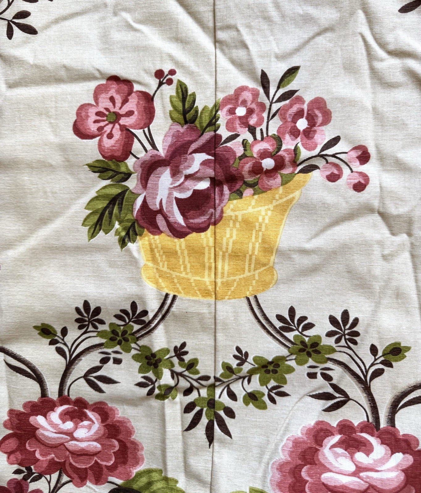 Custom Floral Pinch Pleat Drapery Panels 72×96 Lined Interlined Estate Quality