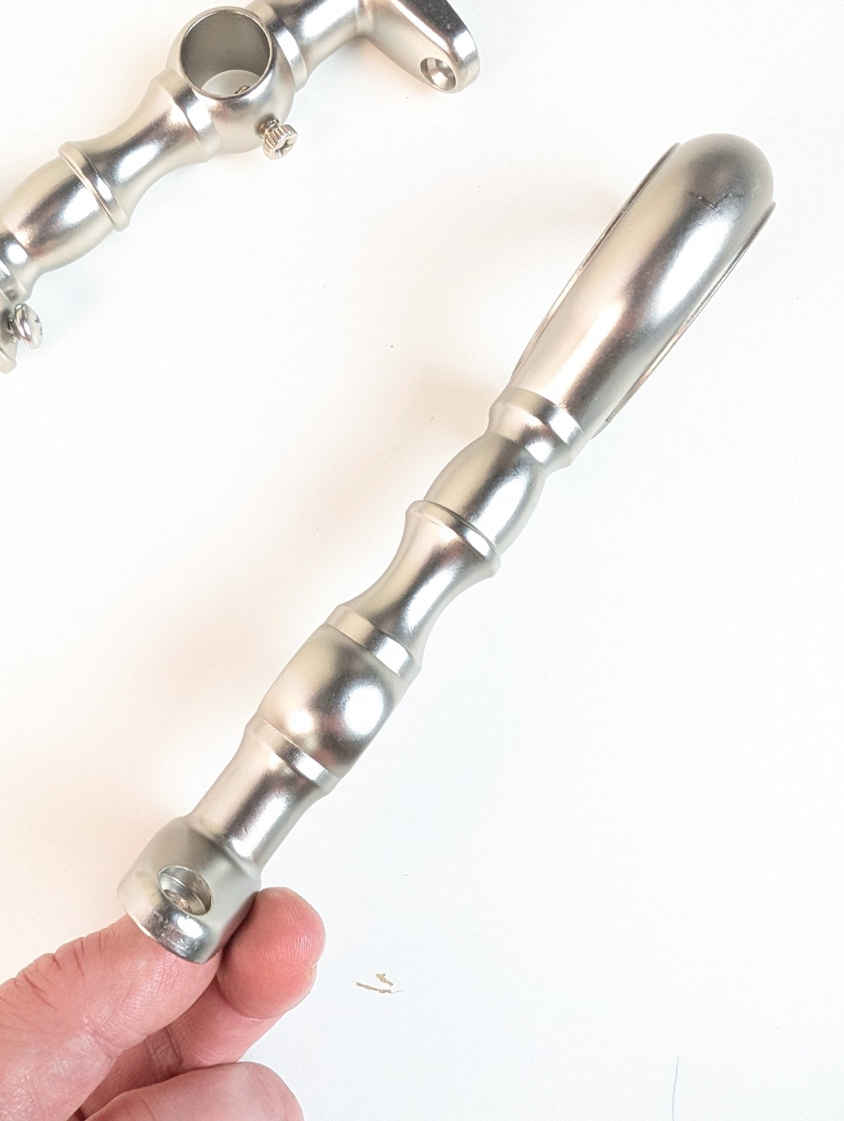 Set Of 2 Satin Chrome Curtain Pole Rod Double Brackets 5/8″ & 1 5/8″ Zink Alloy