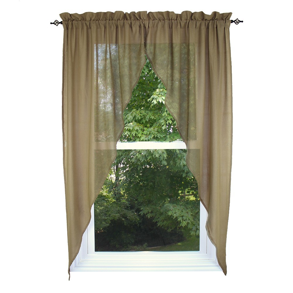 New Primitive Farmhouse PLAIN SIMPLE OAT PRAIRIE SWAGS Curtains