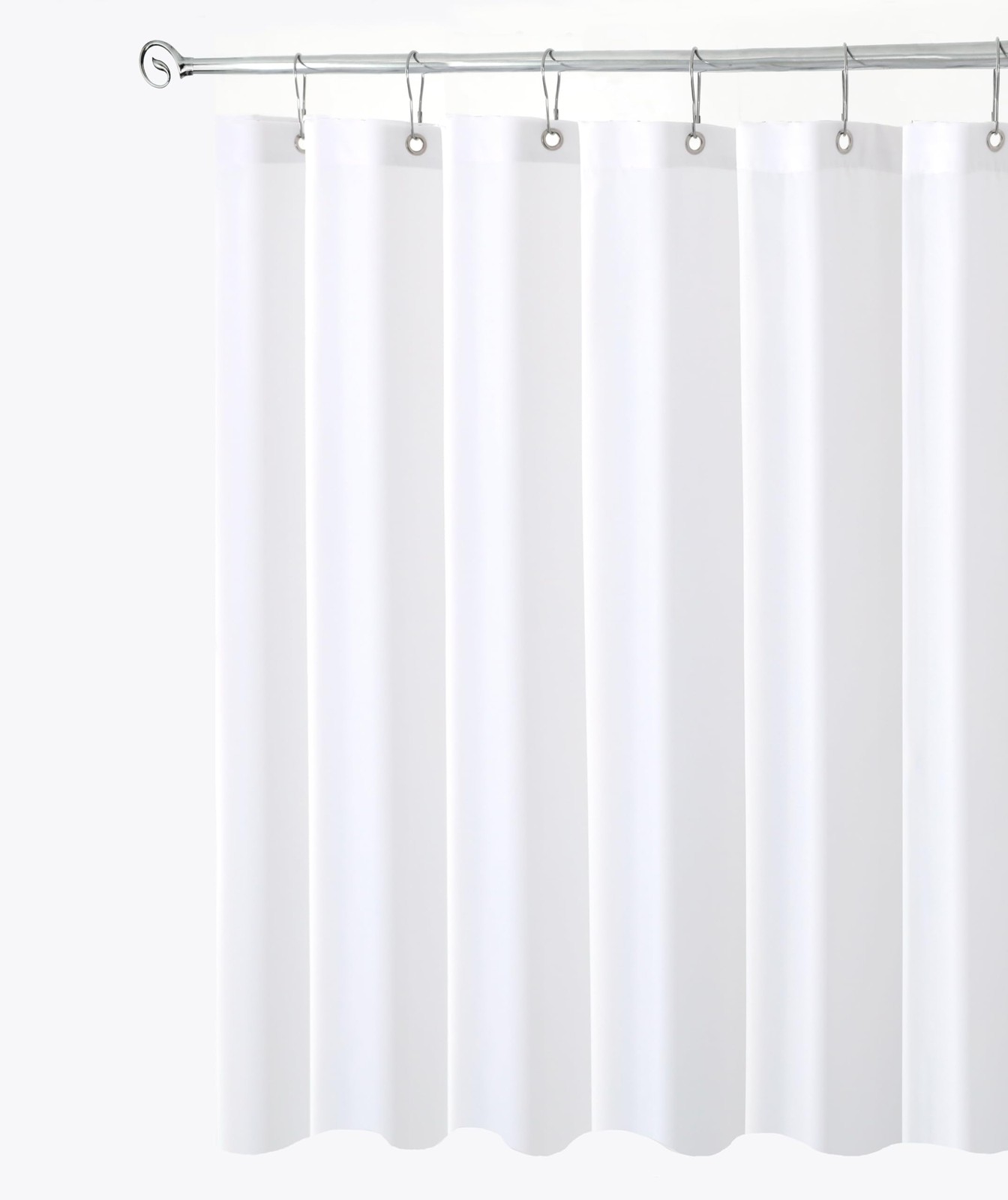 Biscaynebay Fabric Shower Stall Curtain 54″W x 72″L (Pack of 1), White
