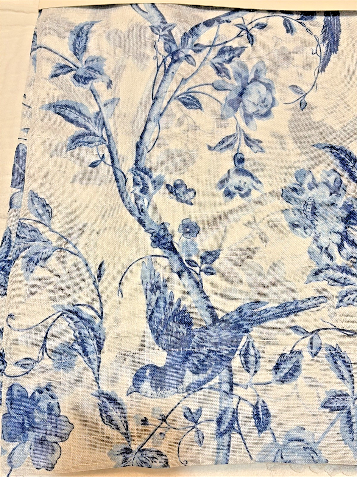 4 Laura Ashley Summer Palace Floral Birds Pole Top Window Panels Curtains 38×84”