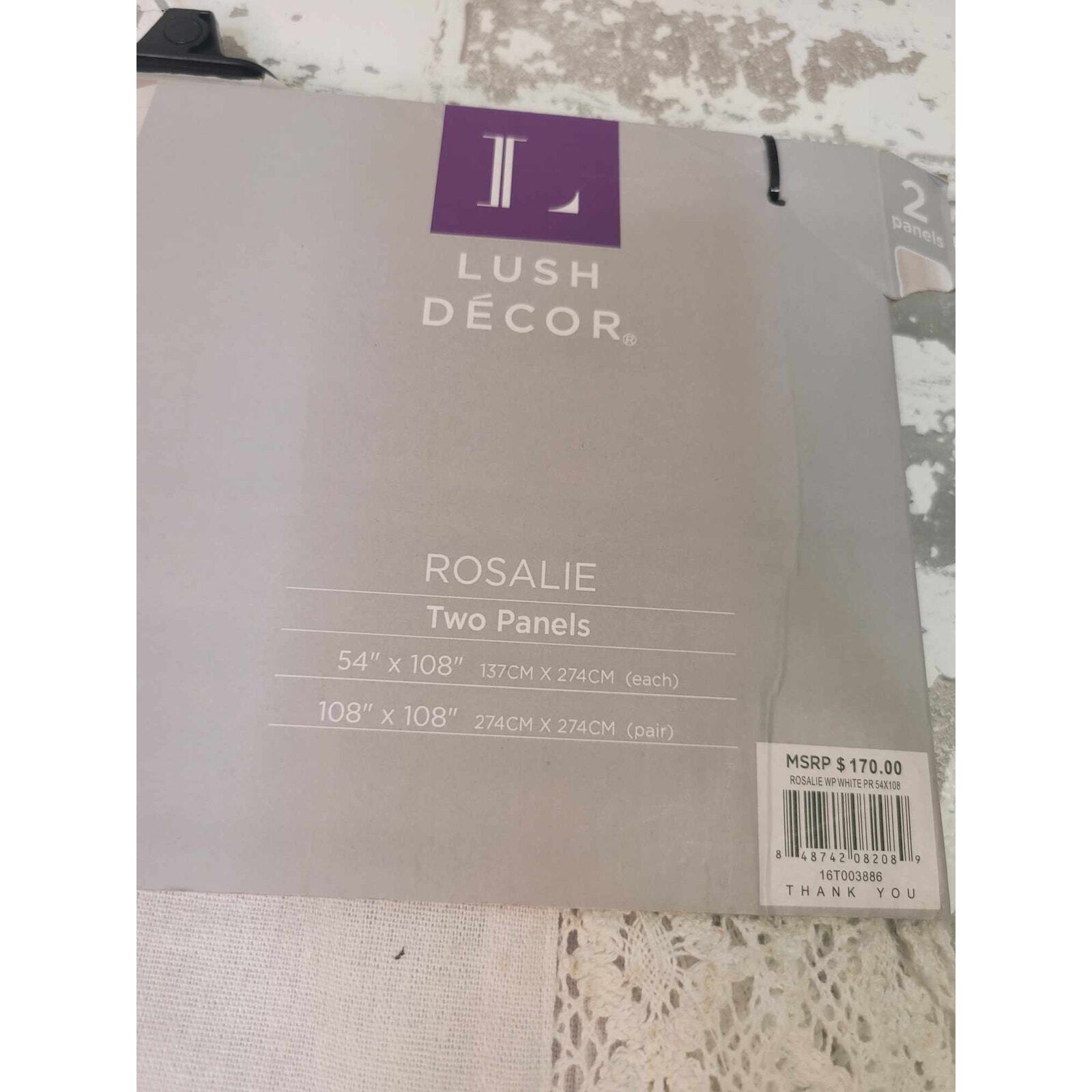 NWT Lush Decor Rosalie Curtain Panels (2)
