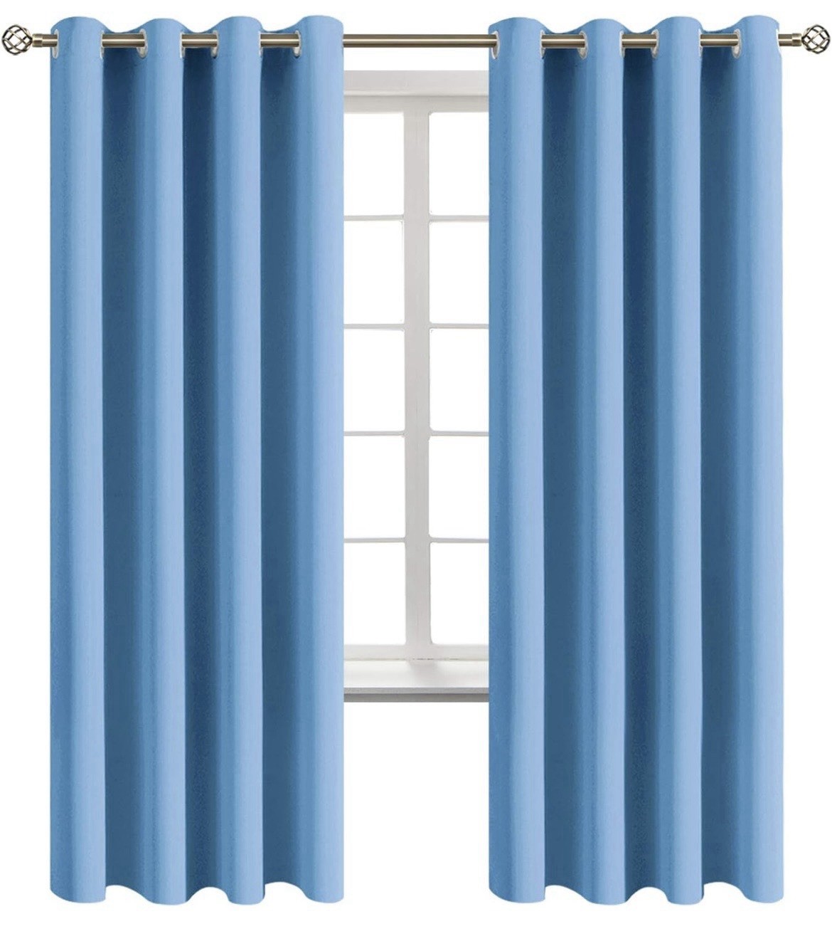 Set of Two BGment Blackout Curtains – Sky Blue 52×72″ New