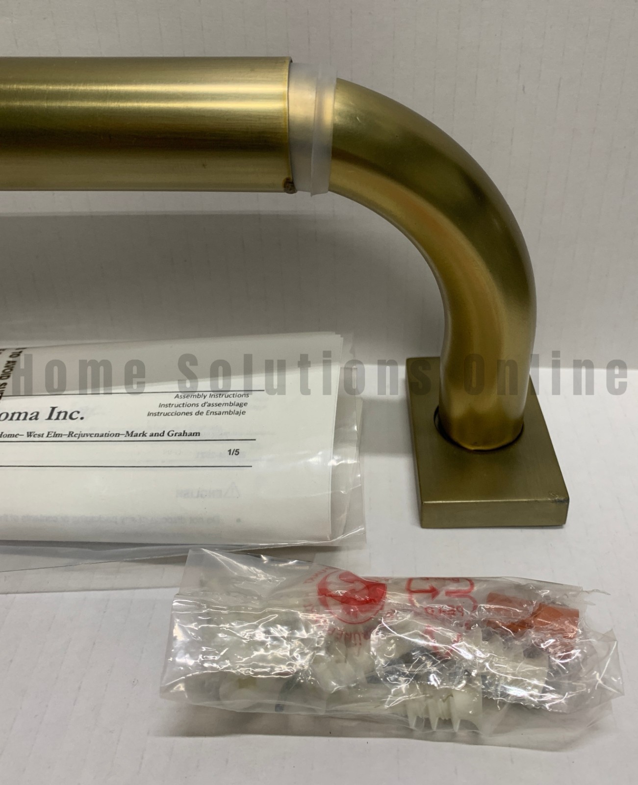 Pottery Barn Hidden Connection Room Darkening Rod Brass 1.25″ 24-48 #2006 READ