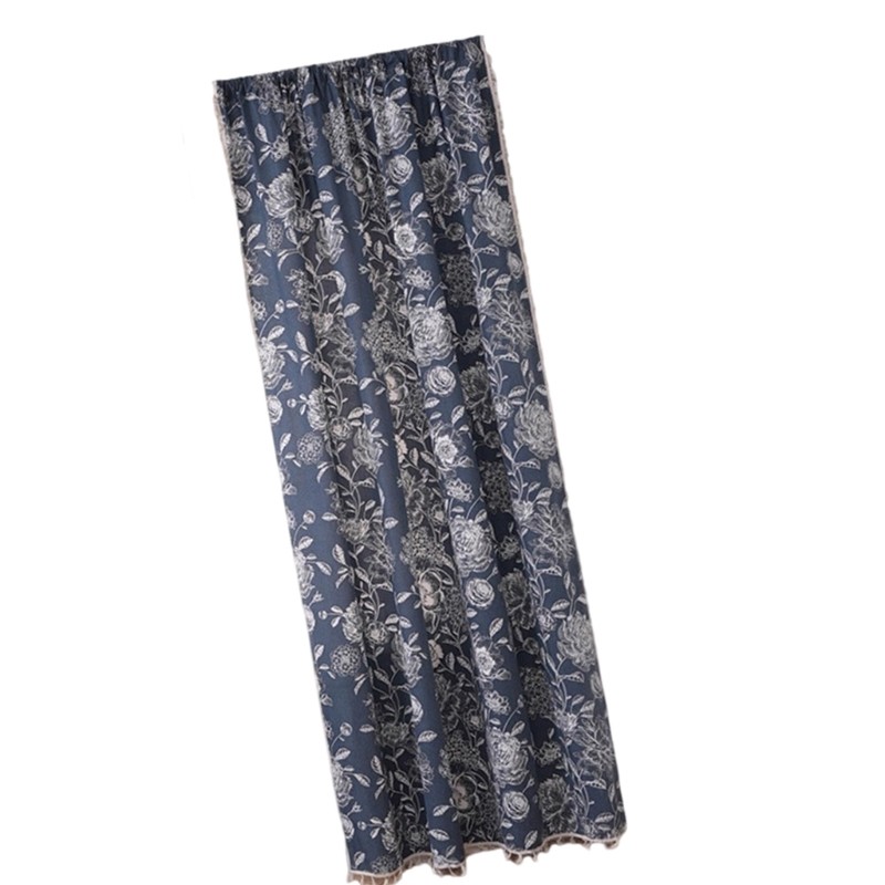 Multipurpose Polyester Curtain Dustproof Floor Cover Florals Print Decoration