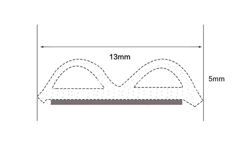 33Ft Universal Self Adhesive Weather Seal Strip for Car, 33 Feet Long, Black