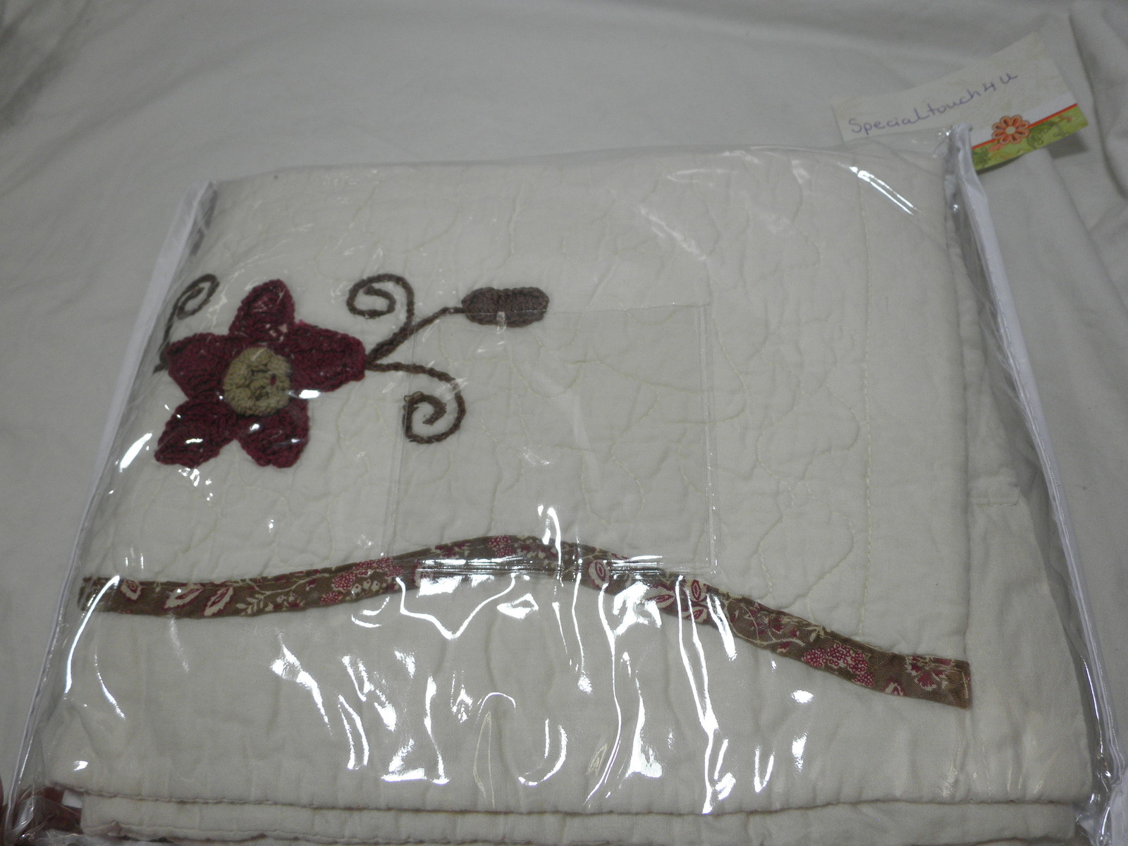 Nostalgia Home Fashions ALWAYS HOME DELIA Ivory Valance 52×15 Embroidery Floral