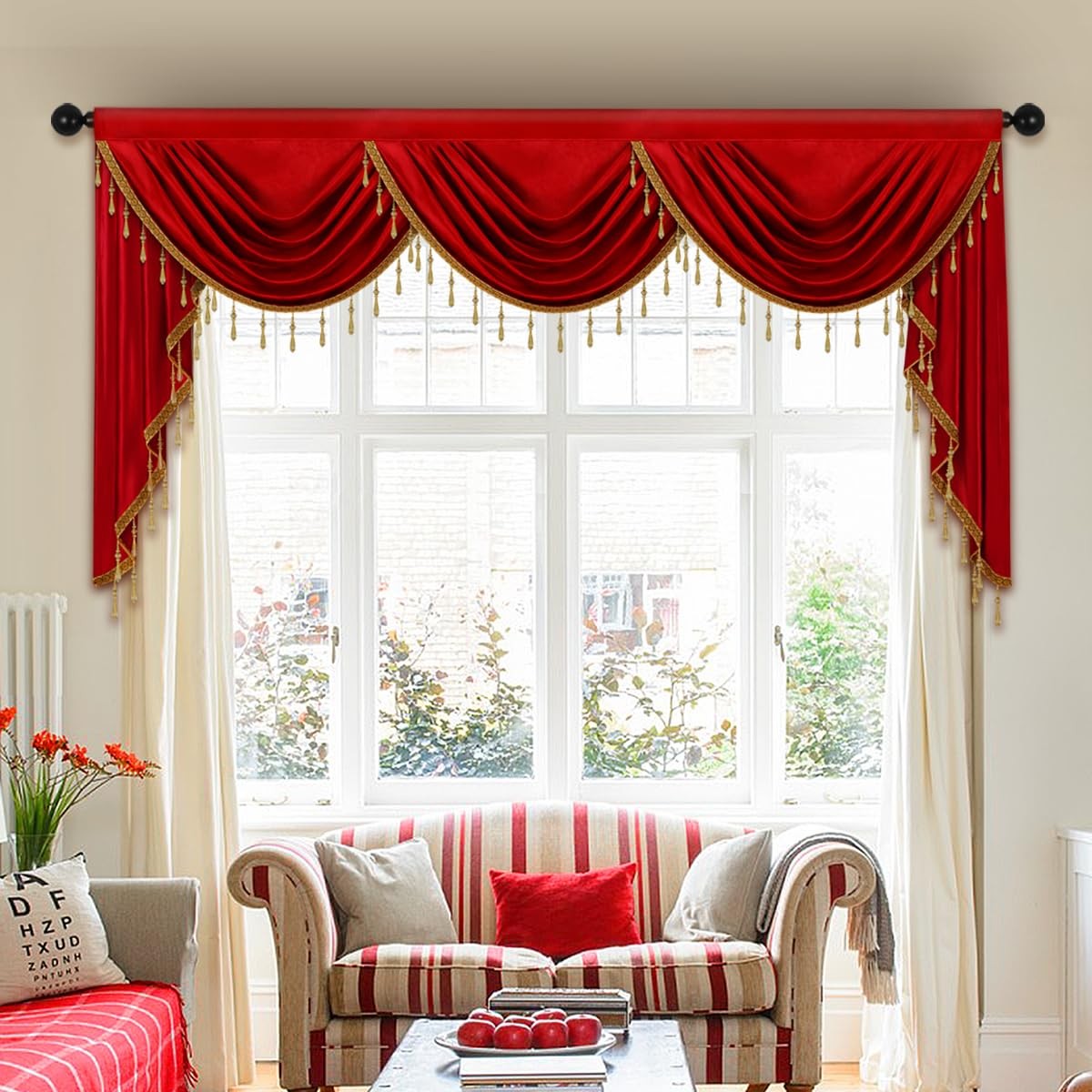 ELKCA Luxury Burgundy Red Velvet 98″W x 43″L (Pack of 1),