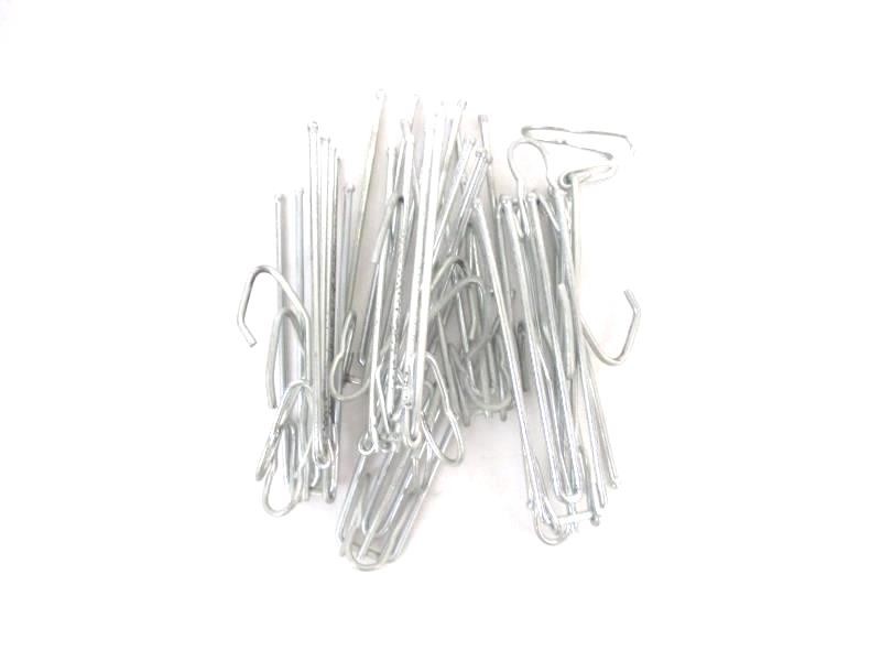 Set of 10 Pleated Drapes Curtain Hooks Silver Tone Metal 3 Inch 4 Prong