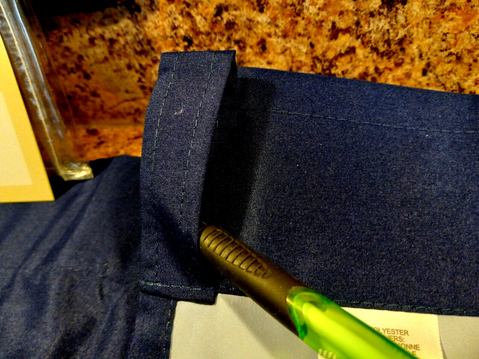 1 Therma Logic Header Valance Insulated Navy Blue Polyester-Rayon 60″w x 16″l