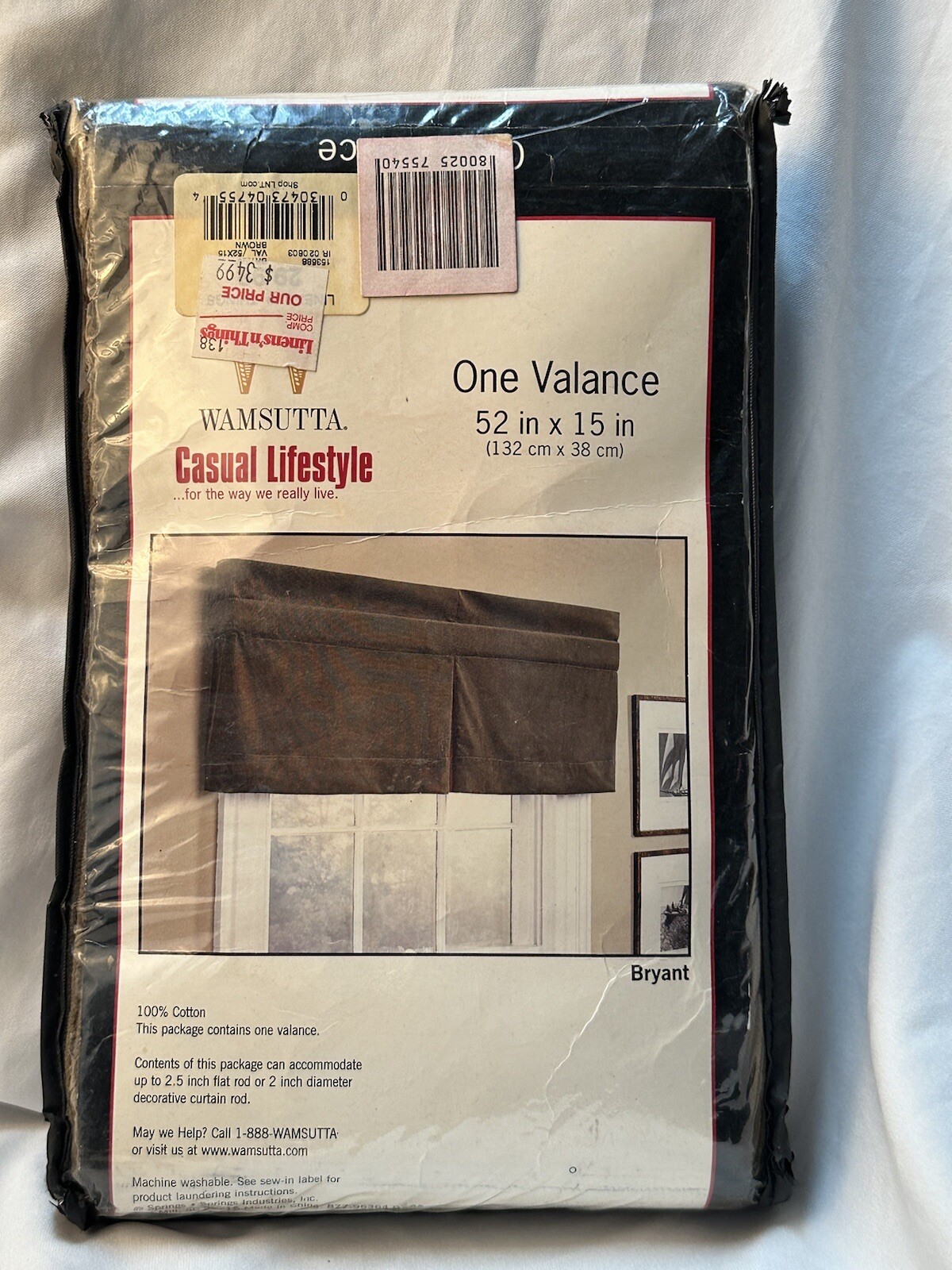Vtg Springs Wamsutta Valance 52”x 15” Green Corduroy Linens & Things Bryant New