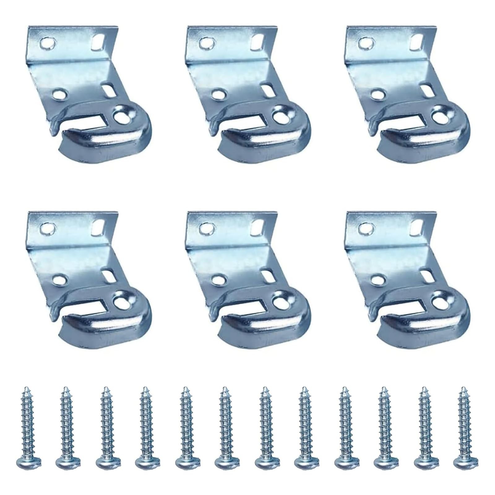 6pcs Roller Window Shade Mount Brackets, Inside Outside, Zinc Curtain Holder