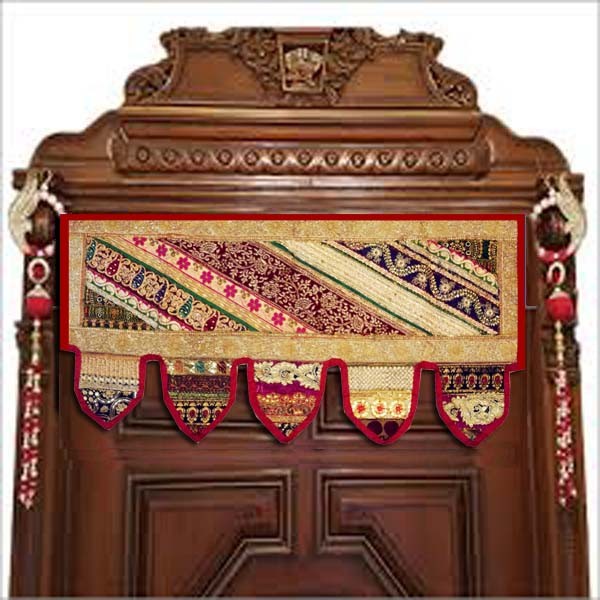 Indian Cotton Door Hanging Toran Patchwork Embroidered Home Décor Gift For His