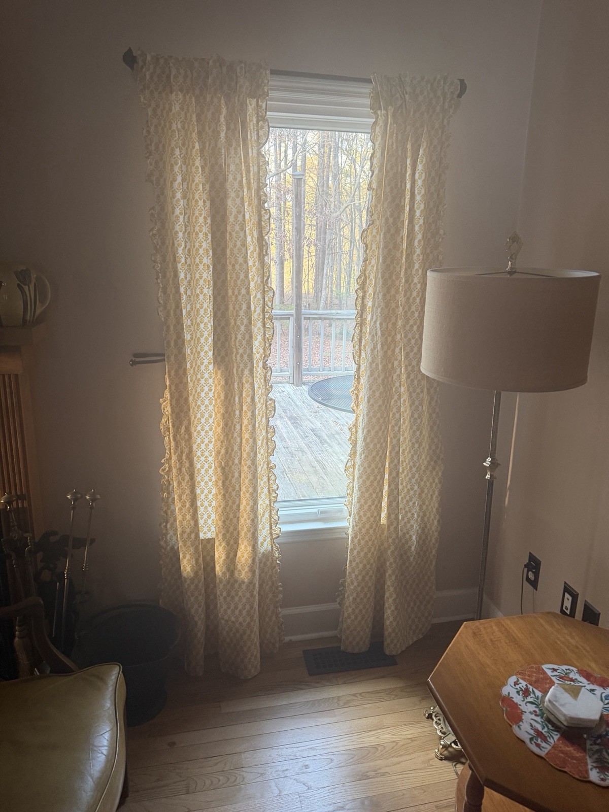 West Elm 48 x 84″ (2) Rhode Thistle Ruffle Edge Curtains , Dijon