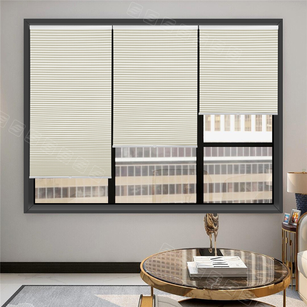 CUSTOM SIZE Cordless 1inch Blackout Window Shades Cellular Shades