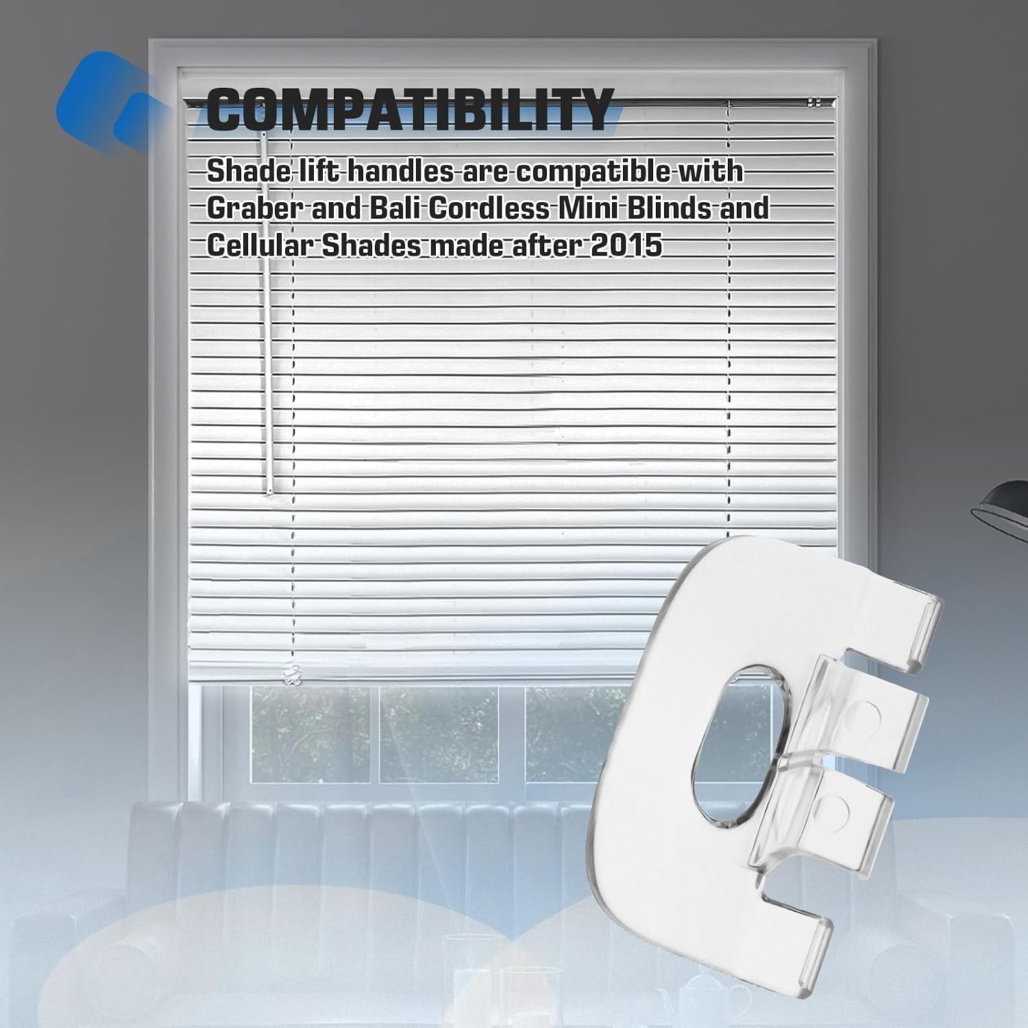 3 Pack Shade Lift Handles Compatible with Graber Bali Cordless Mini Blinds an…