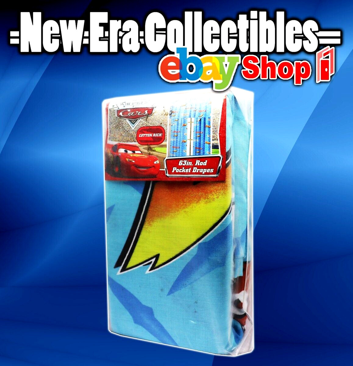 Disney Pixar The World Of Cars 42″ x 63″ Rod Pocket Drapes Jay Franco