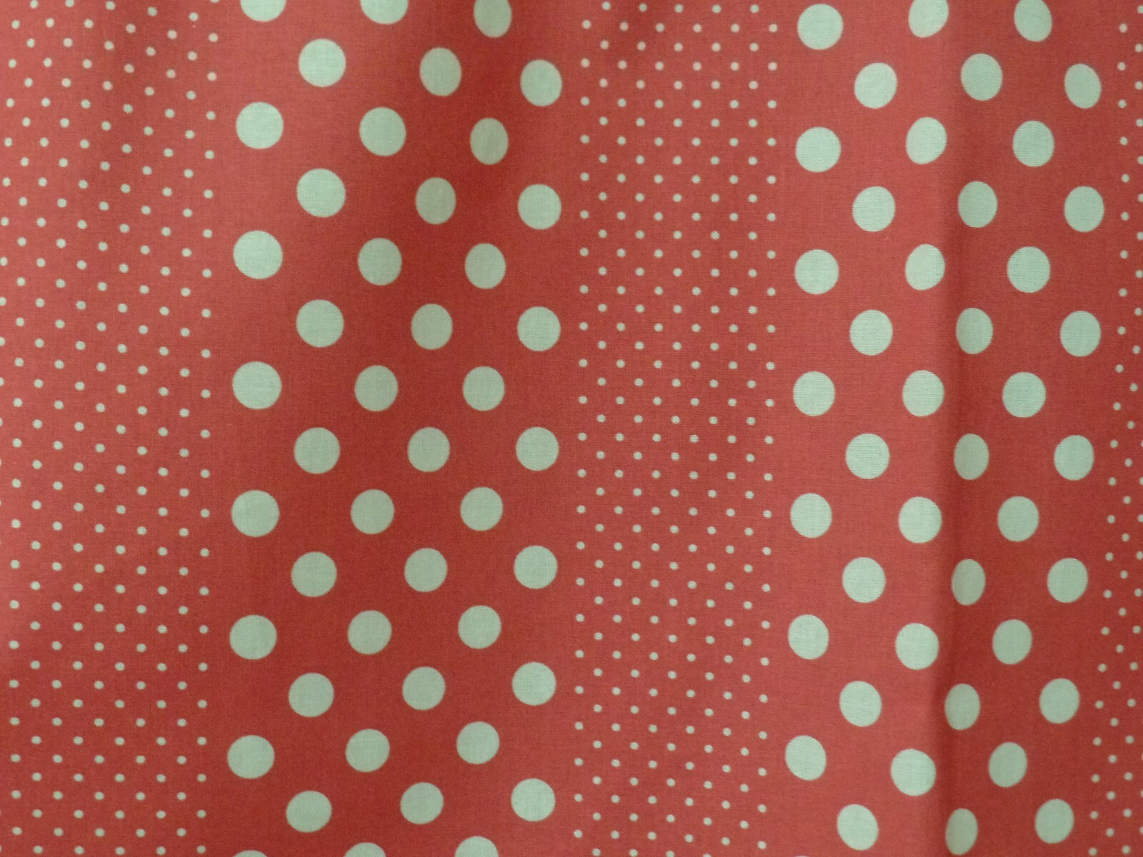 Bright Red w/Large & Small White Dots, Handmade Door, Bedroom, Kitchen VALANCES