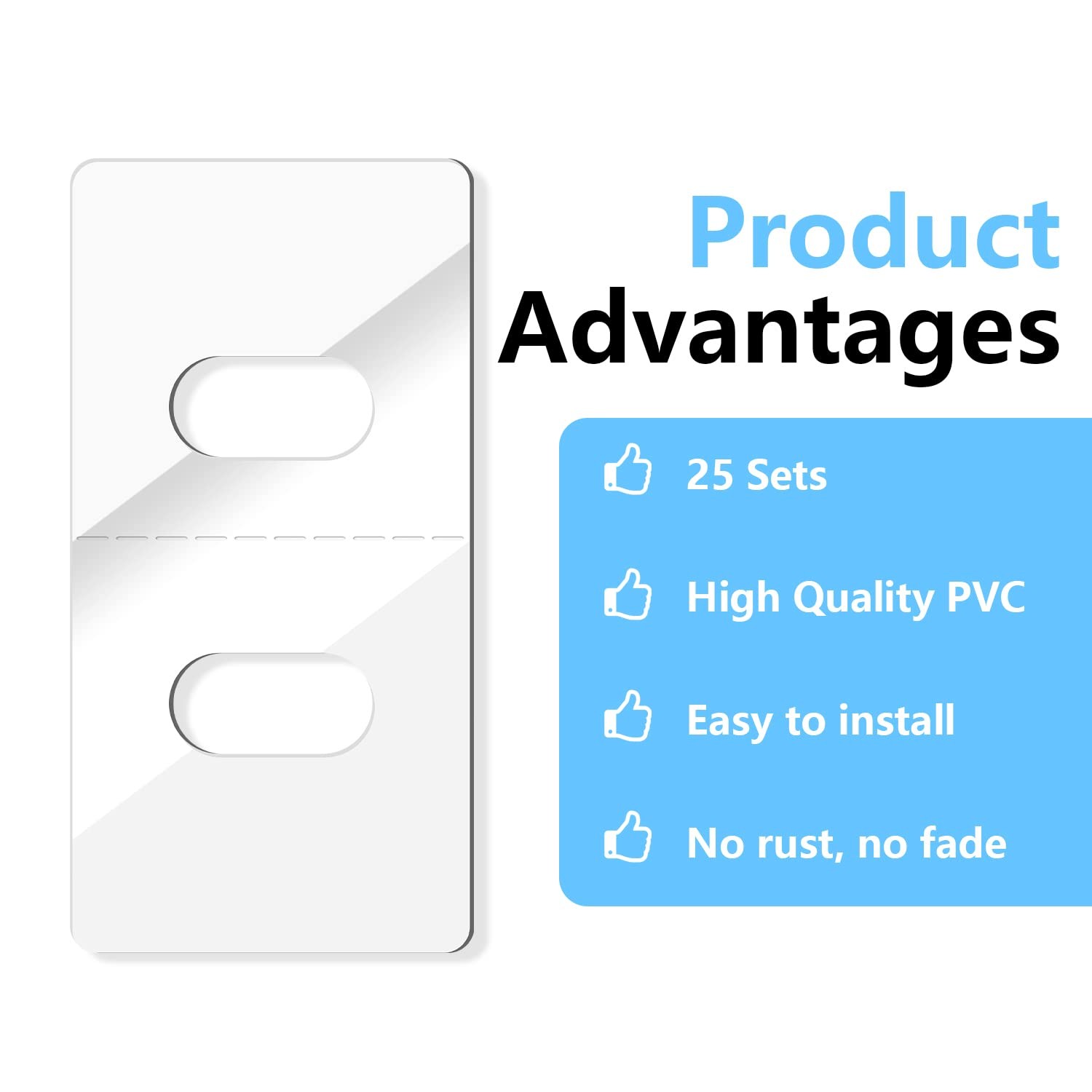 25 Sets Clear Vertical Blind Repair Tabs Replacement – One Size,