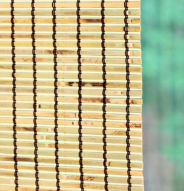 Burnout Cordless Bamboo Roman Shade – Various Sizes Available