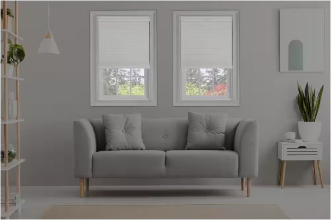 Shadow White Cordless Blackout Cellular Shades – 43.75 in. W x 64 in. L