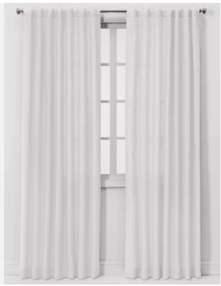 1pc Light Filtering 100% Linen Window Curtain Panel – Threshold 54×95 Home Decor