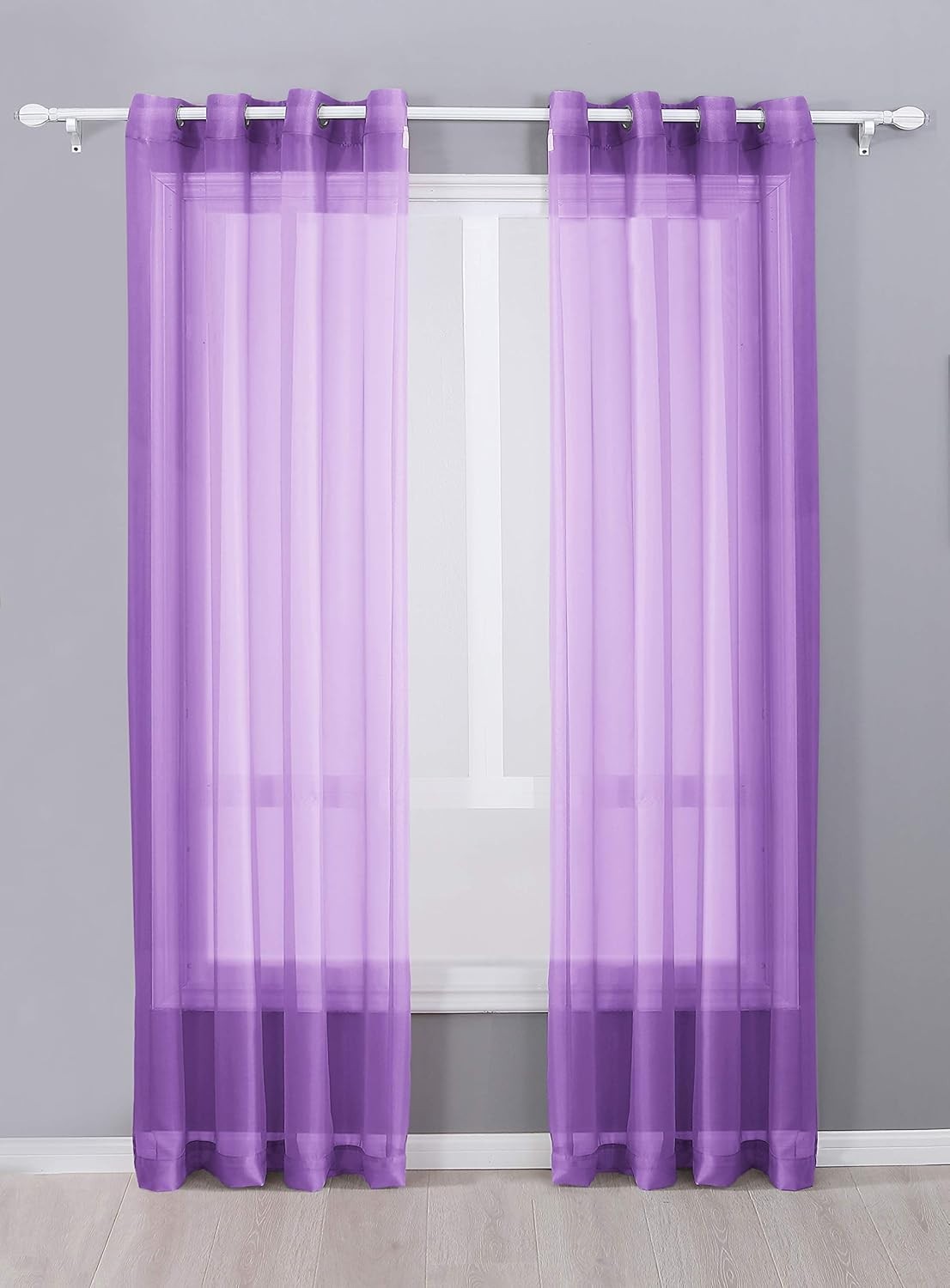 YHSF Grommet Sheer Curtain set 2 panel 54×84 Inches 2 panel Pack
