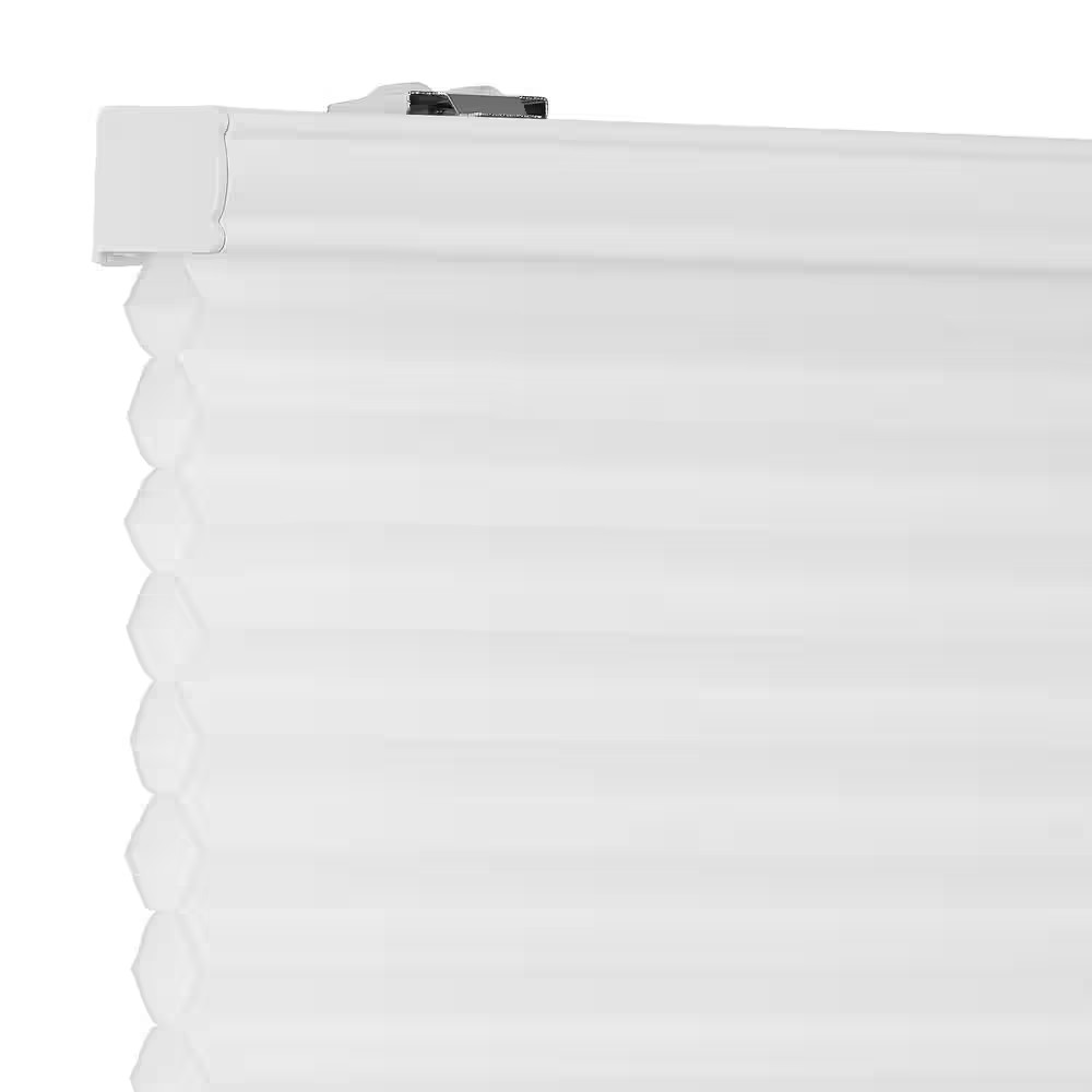 Honeycomb White Cordless Light Filtering Polyester Cellular Shade 27 In. W X 64