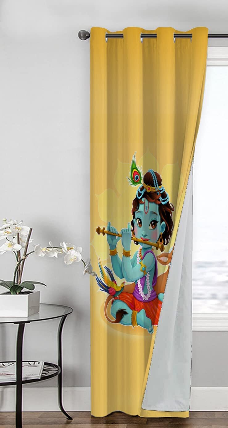 Imported Polyster 3D Digital Printed Door Curtain (4 x 7 feet )set of 2 pcs