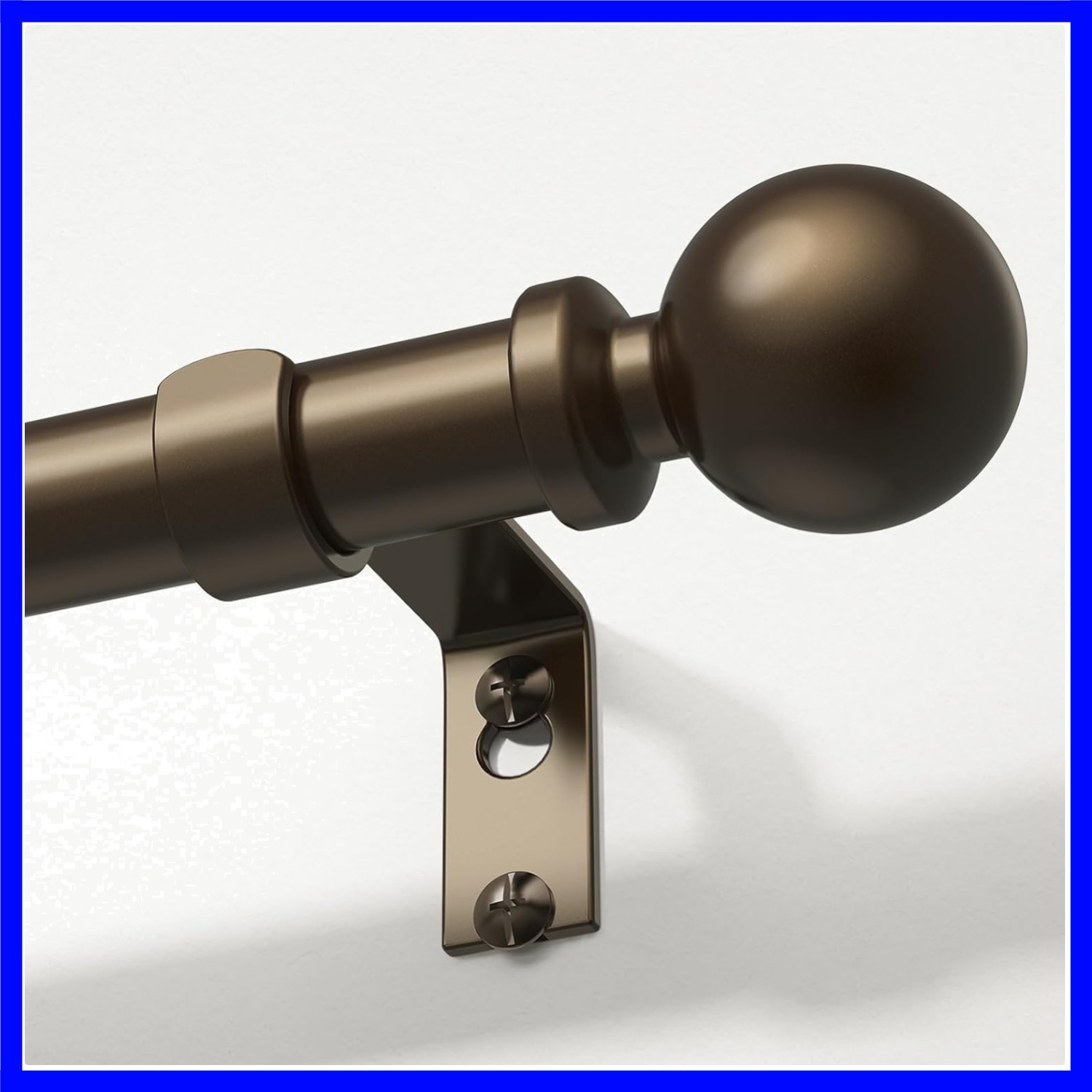 Bronze Curtain Rod 36-91 Inch, 1 Inch Adjustable Heavy Duty Curtain Rods for …