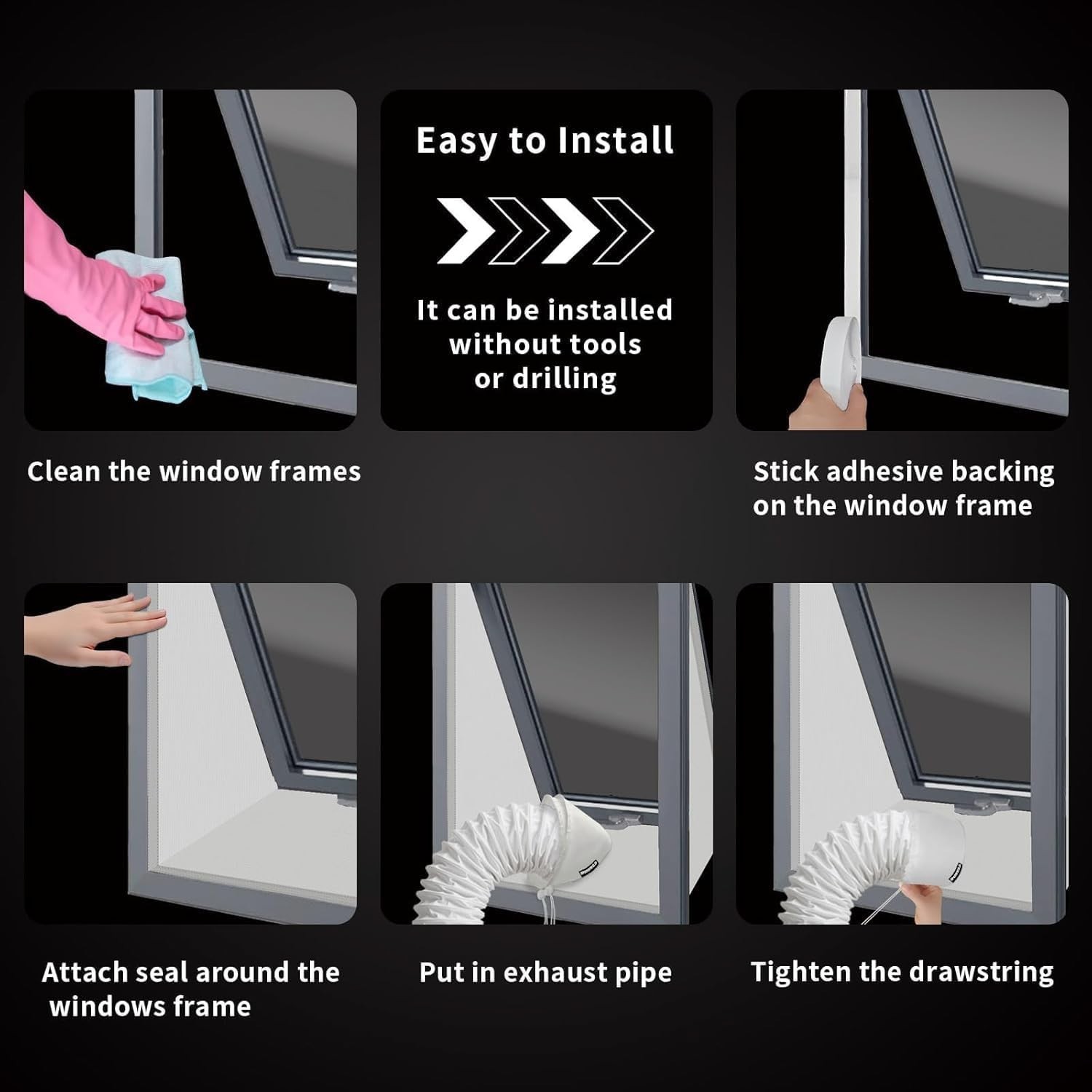 Portable AC Window Seal Kit 118×15.7 In Waterproof Window Seal for Air Condit…