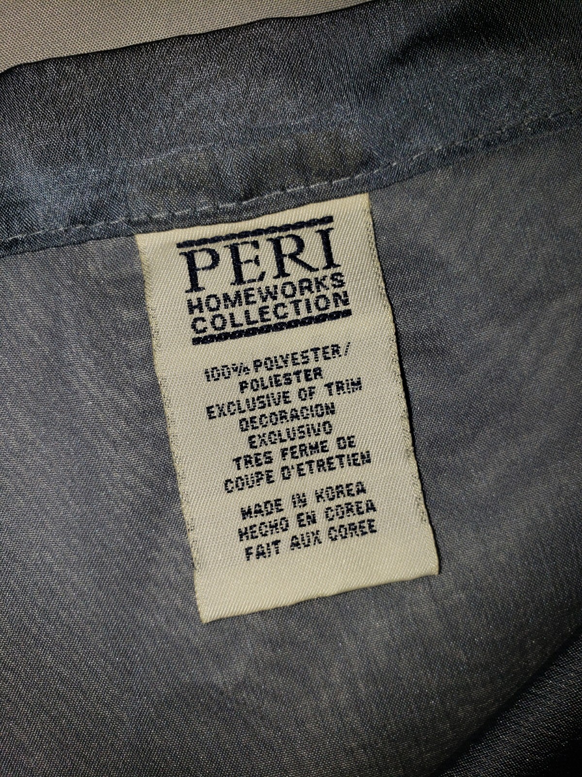 Peri Homeworks Collection Rectangular Scarf Curtain 42×216 Chiffonade Gray