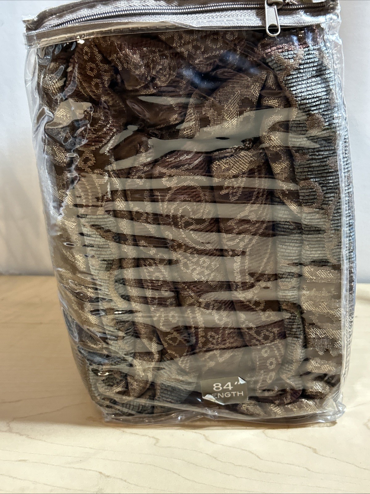 CROSCILL GALLERIA BROWN BLUE (PAIR) DRAPERY PANELS 41 X 84 TUSCAN POLE TOP NEW