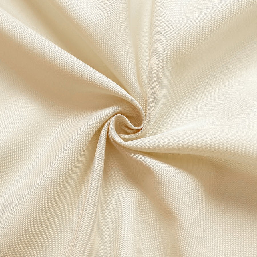 BEIGE 2 Drapery Panels 8 ft Polyester Backdrop CURTAINS Rod Pockets Party Events