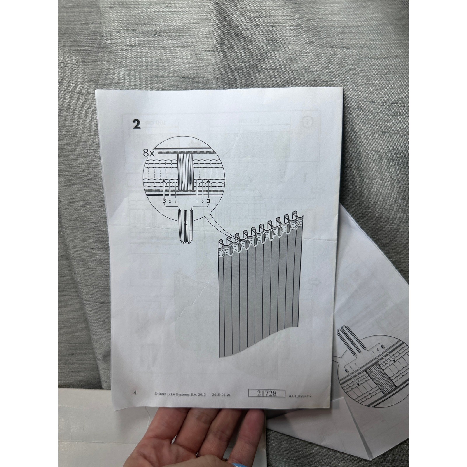 New IKEA BINDVIDE 4 Curtain Panels Tri-Color 57×98 Discontinued 2 Sets