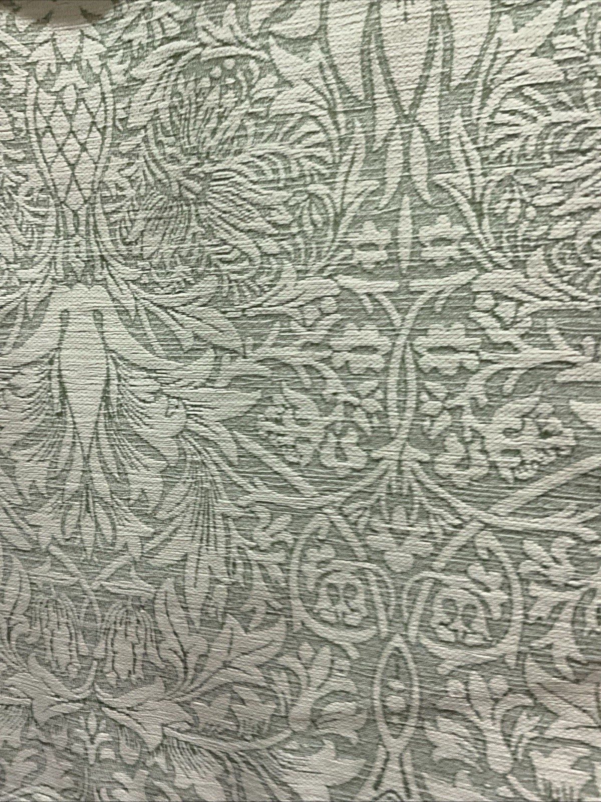 Morris & Co Snakeshead English Garden Window Curtain – Green / Ivory – 36 x 84”