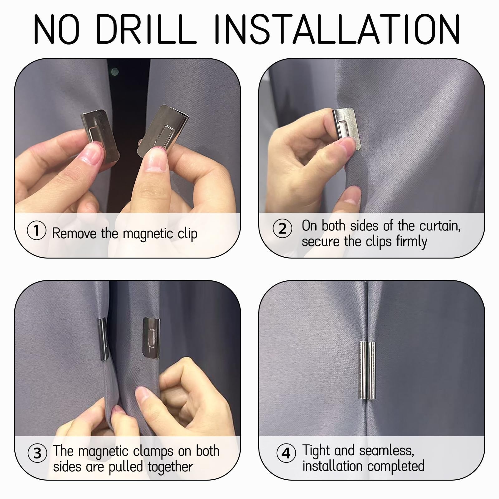 2026 New Magnetic Curtain Clips – Hold Curtains Closed, Detachable Buckle, No…
